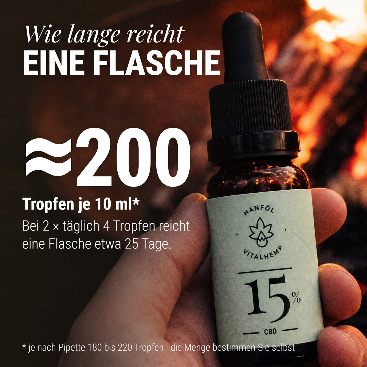 CBD-Öl 15 %: Wie lange reicht Eine Flasche