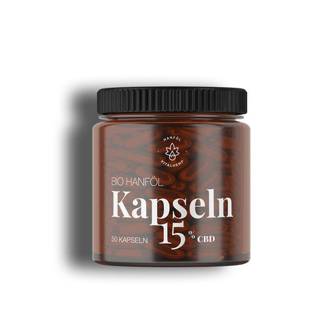 CBD Kapseln 15% (Bio-Hanföl) 50Stk.