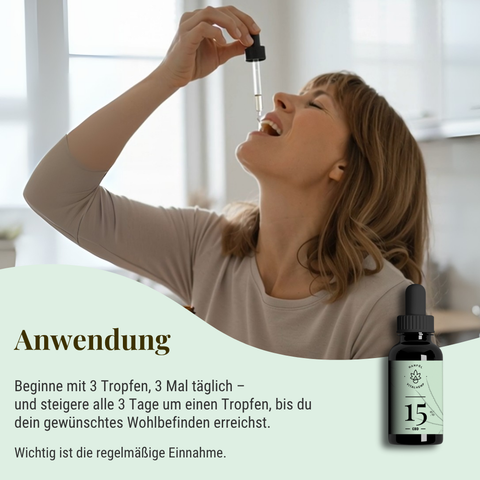 CBD-Öl 15% in Bio-Hanföl