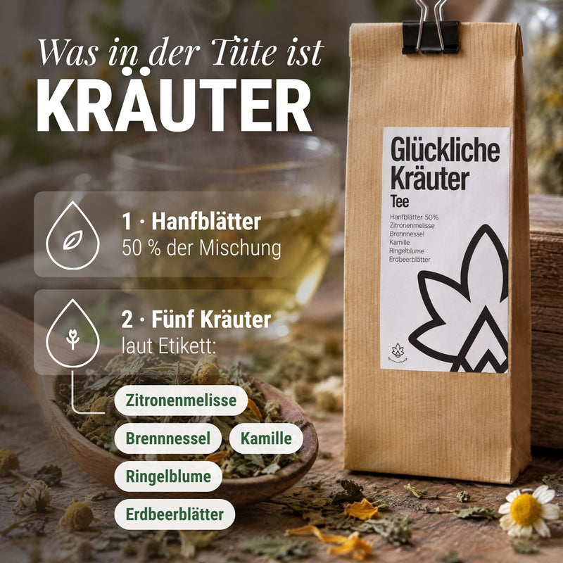 Bio-Hanftee mit Kräutern: Was in der Tüte ist Kräuter