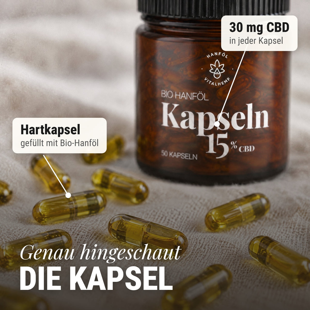 CBD-Kapseln 15 %: Genau hingeschaut Die Kapsel