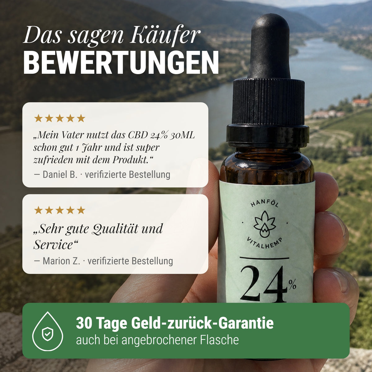 CBD-Öl 24 %: Das sagen Käufer Bewertungen
