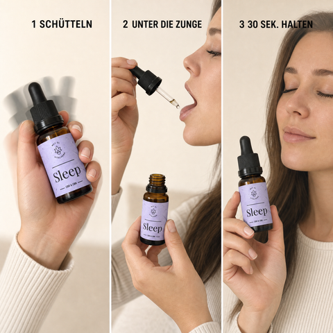 VITALHemp Sleep – Anwendung in 3 Schritten