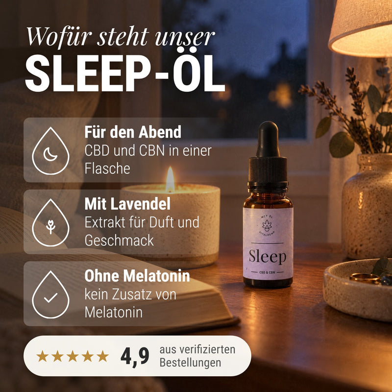 Sleep-Öl 10 % CBD + CBN: Wofür steht unser Sleep-Öl