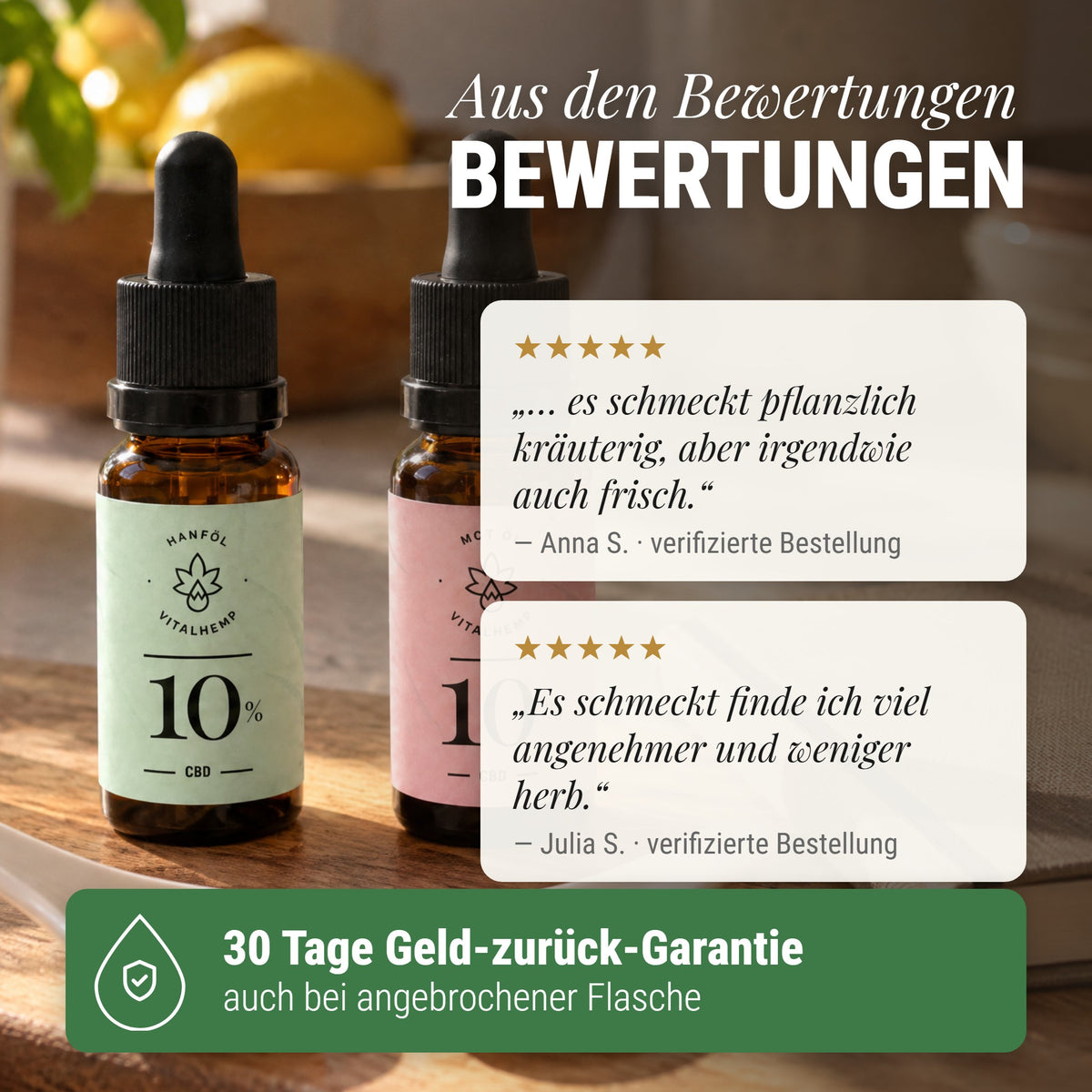 Trägeröl-Probe: Aus den Bewertungen