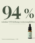 VITALHemp Pure 15% Hanföl – 94 % Weiterempfehlung