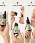 VITALHemp Pure 15% Hanföl – Anwendung in 3 Schritten