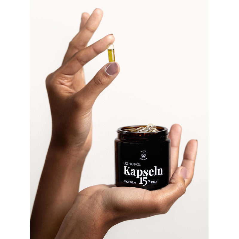CBD Kapseln 15% mit Bio-Hanföl - vitalhemp.de