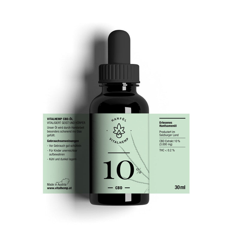 CBD-Öl 10% in Bio-Hanföl - vitalhemp.de