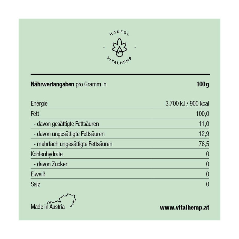 CBD-Öl 15% in Bio-Hanföl - vitalhemp.de