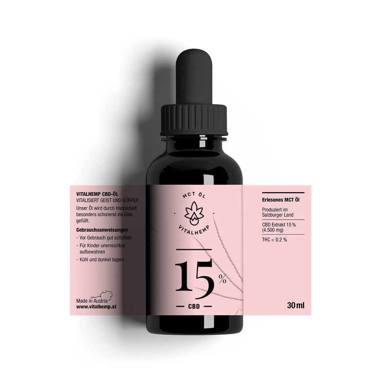 CBD-Öl 15% in MCT-Öl - vitalhemp.de