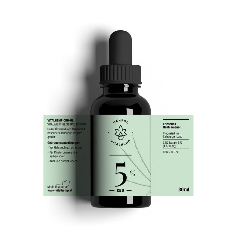 CBD-Öl 5% in Bio-Hanföl - vitalhemp.de