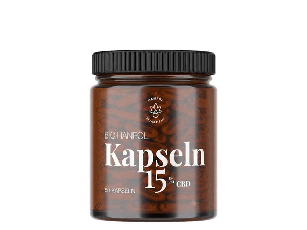 Eine Dose VITALHemp CBD-Kapseln 15 %