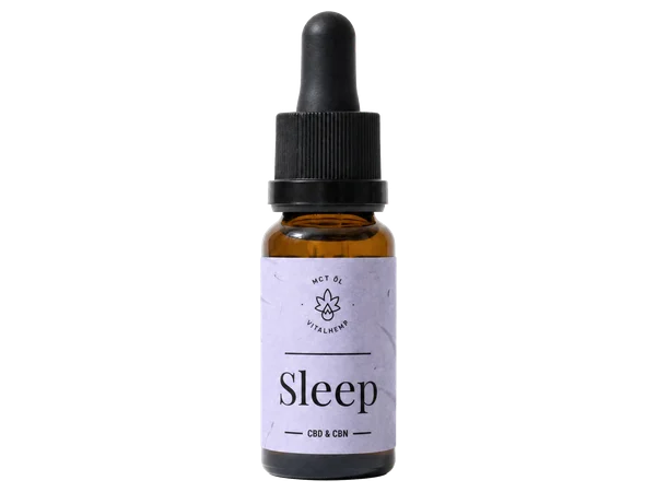 Eine Flasche VITALHemp Sleep-Öl