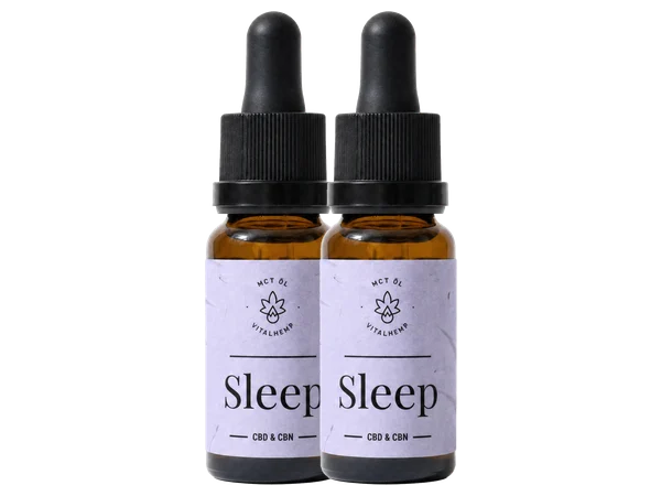 Zwei Flaschen VITALHemp Sleep-Öl