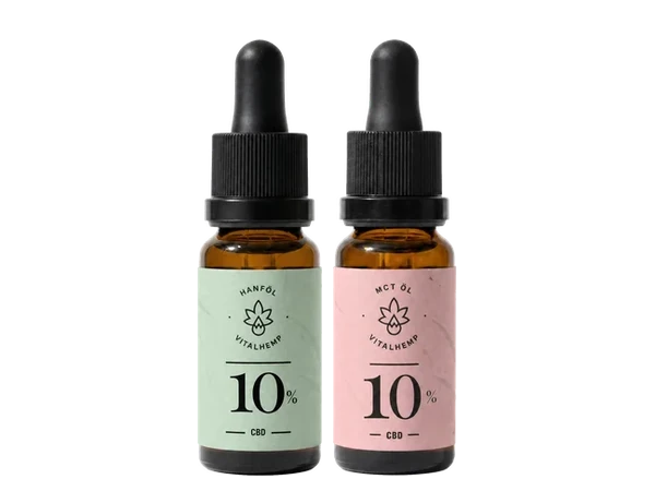 Eine Set VITALHemp Trägeröl-Probe