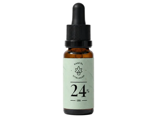 Eine Flasche VITALHemp CBD-Öl 24 %