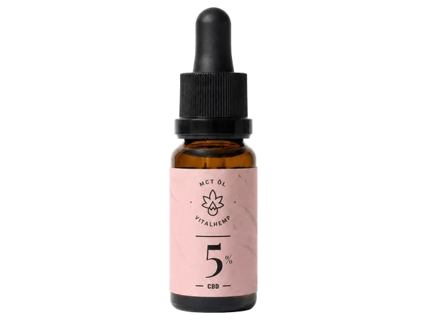 Eine Flasche VITALHemp CBD-Öl 5 %