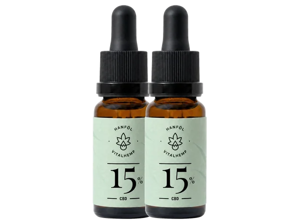 Zwei Flaschen VITALHemp CBD-Öl 15 %