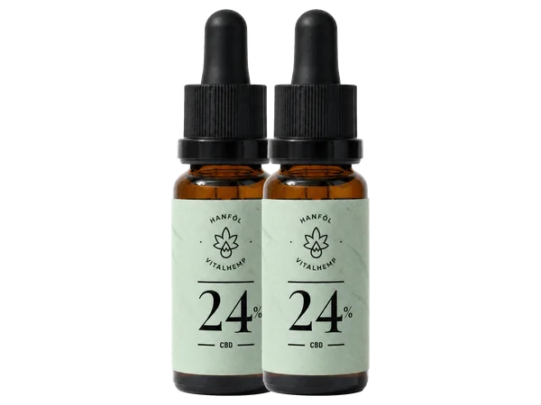 Zwei Flaschen VITALHemp CBD-Öl 24 %