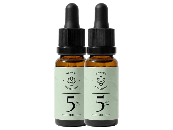 Zwei Flaschen VITALHemp CBD-Öl 5 %