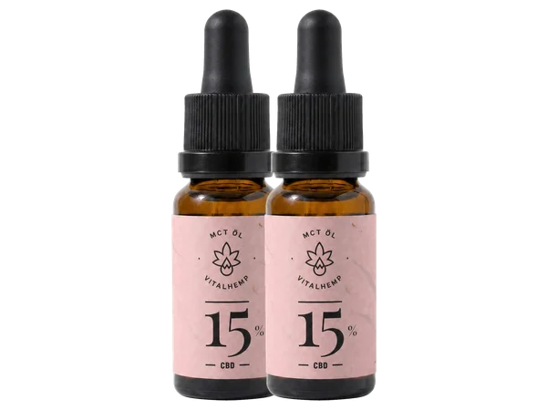 Zwei Flaschen VITALHemp CBD-Öl 15 %