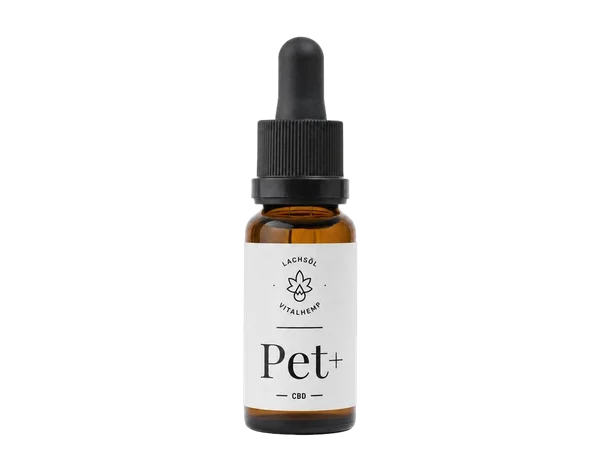 Eine Flasche VITALHemp Pet+