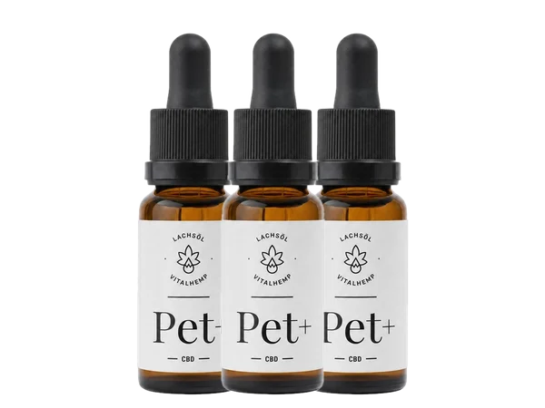 Drei Flaschen VITALHemp Pet+